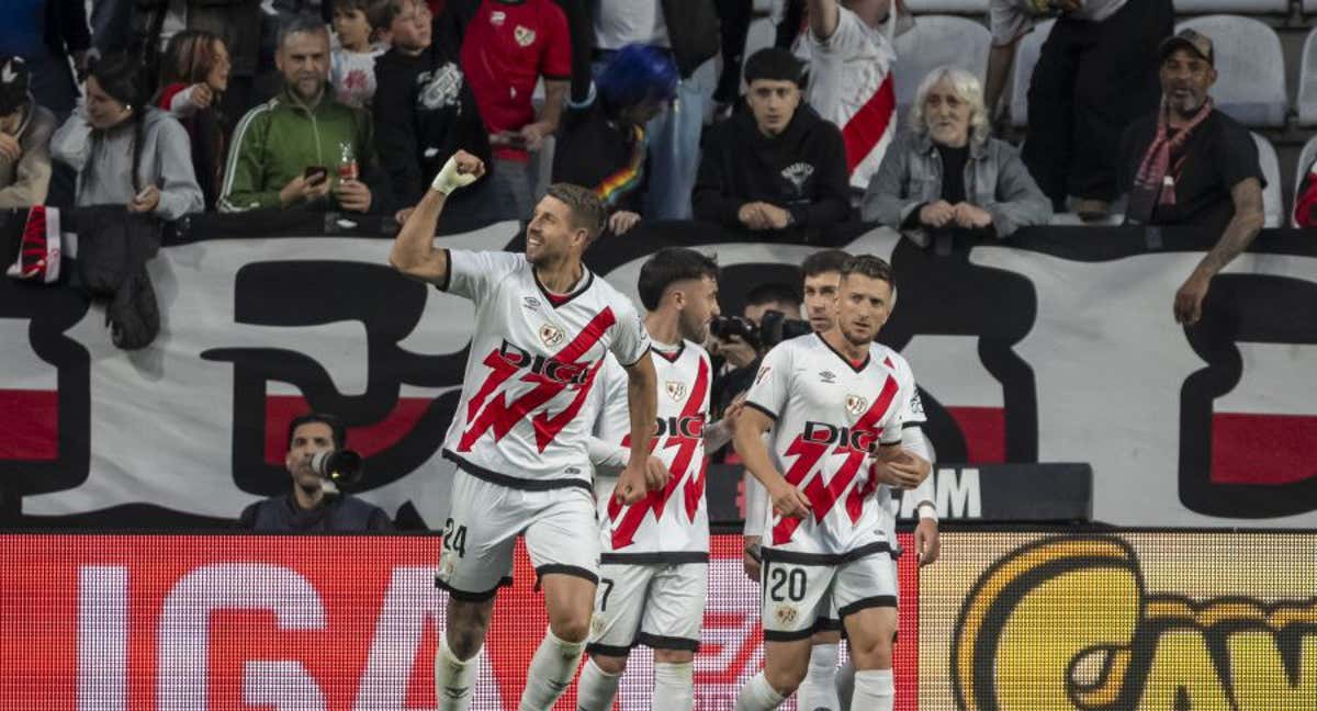 Lejeune celebra el primer gol del Rayo./LALIGA