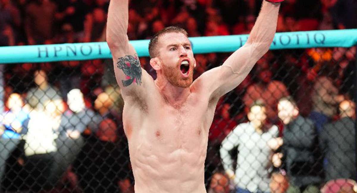 Cory Sandhagen celebra su victoria sobre Figueiredo./UFC