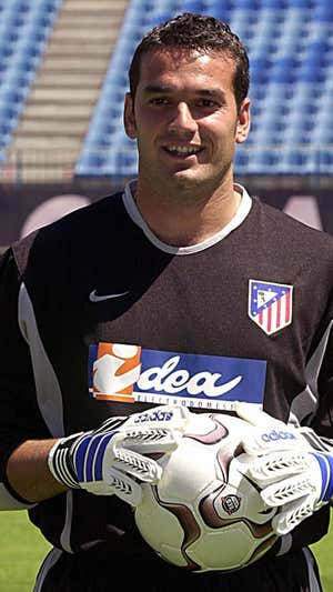 Esteban, en su presentación con el Atlético.