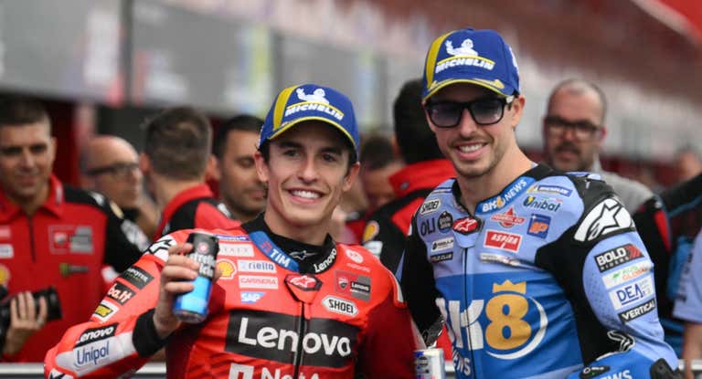 Marc y Alex Márquez tras la clasificación de Argentina.