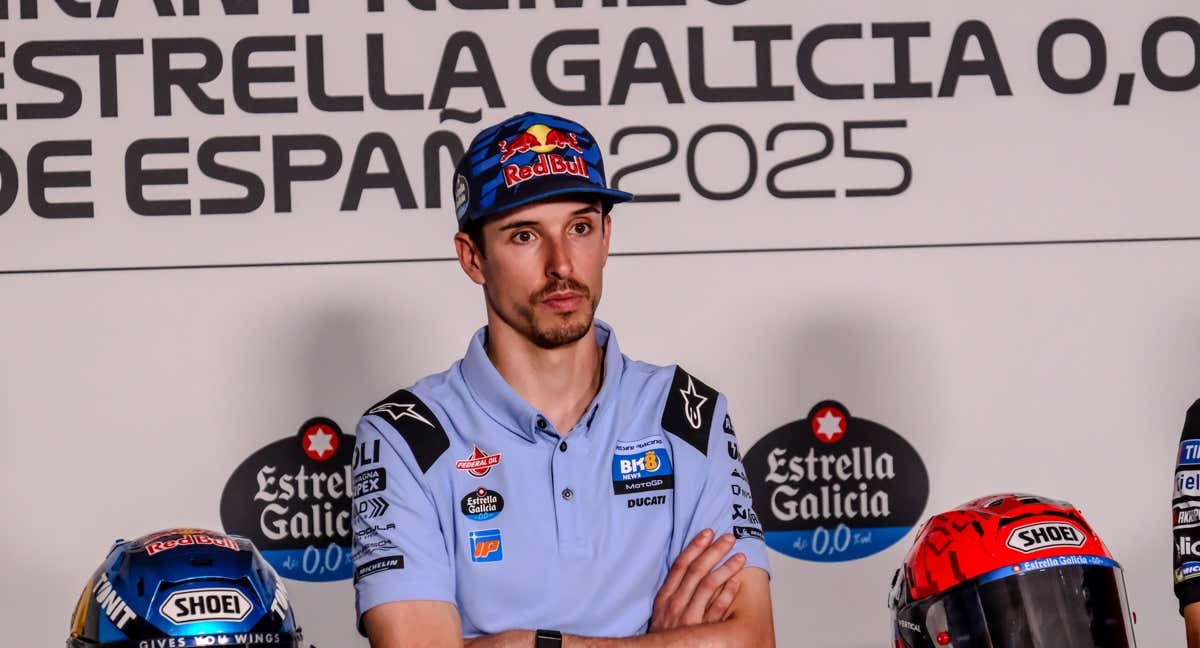 Álex Márquez en la rueda de prensa de Jerez.