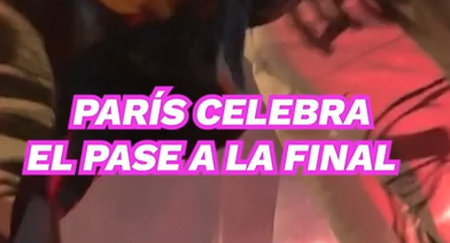 Las calles de París abarrotadas de aficionados del PSG tras el pase a la final.
