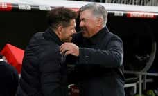 Simeone se rinde a Ancelotti: «Soy un admirador de él, lo quiero mucho«