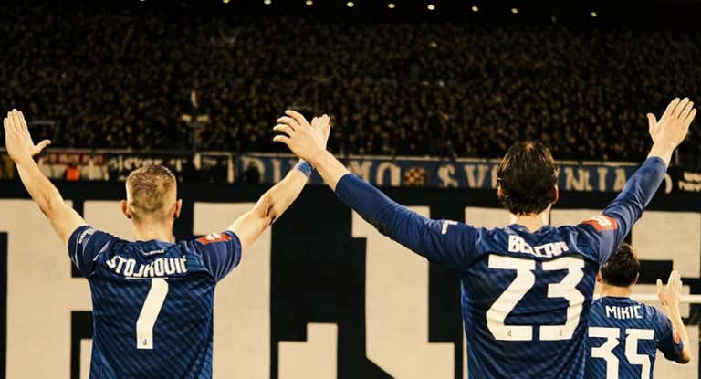 El Dinamo de Zagreb celebra.
