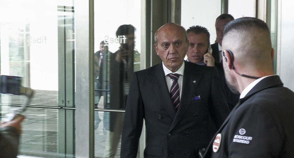 José María del Nido Benavente llegando a una Junta del Sevilla./EFE