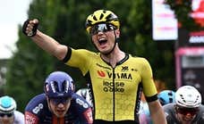Olav Kooij se anota un disputado esprint y el líder Del Toro sigue bonificando en el Giro