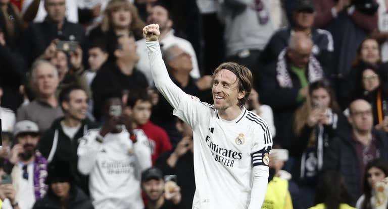 Luka Modric, en su último partido en el Bernabéu.