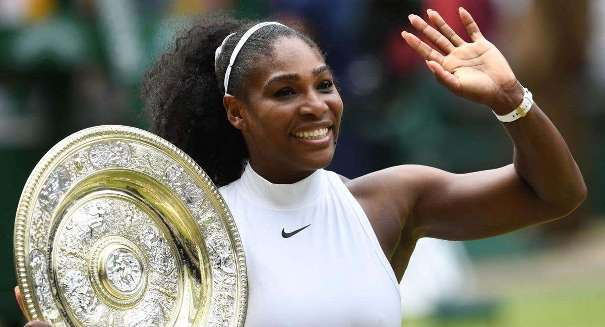 Serena Williams, tras ganar en Wimbledon./GLYN KIRK / AFP